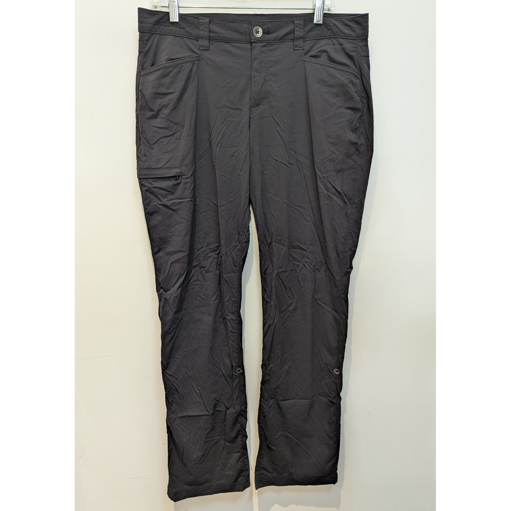 Eddie‎ Bauer Cargo Pants Women's Size 12 Gray Roll Up Hiking Stretch Performance
